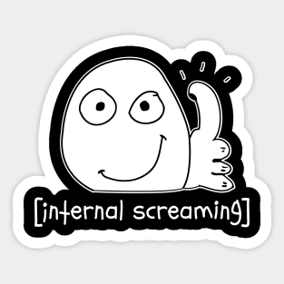 Introvert Meme internal screaming Thumbs Up Dank Meme Sticker